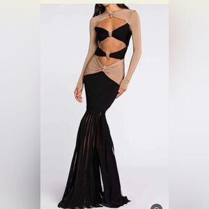 Sexy Black and Tan Two-Piece Dress never worn